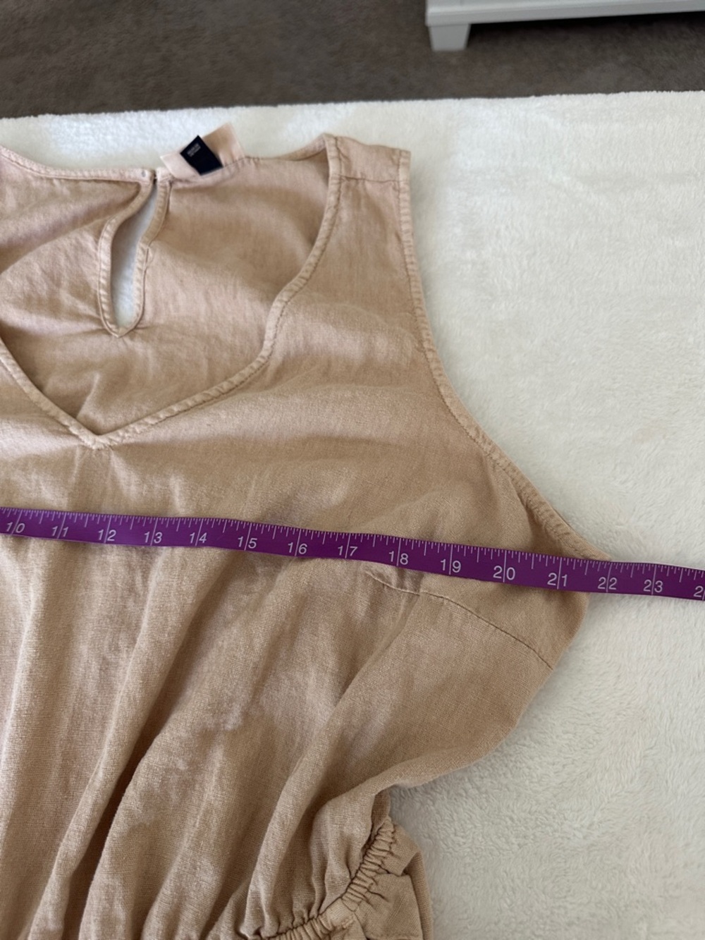 Sleeveless Universal Thread V-Neck Wide-Leg Jumpsuit in Tan - Picture 8 of 11